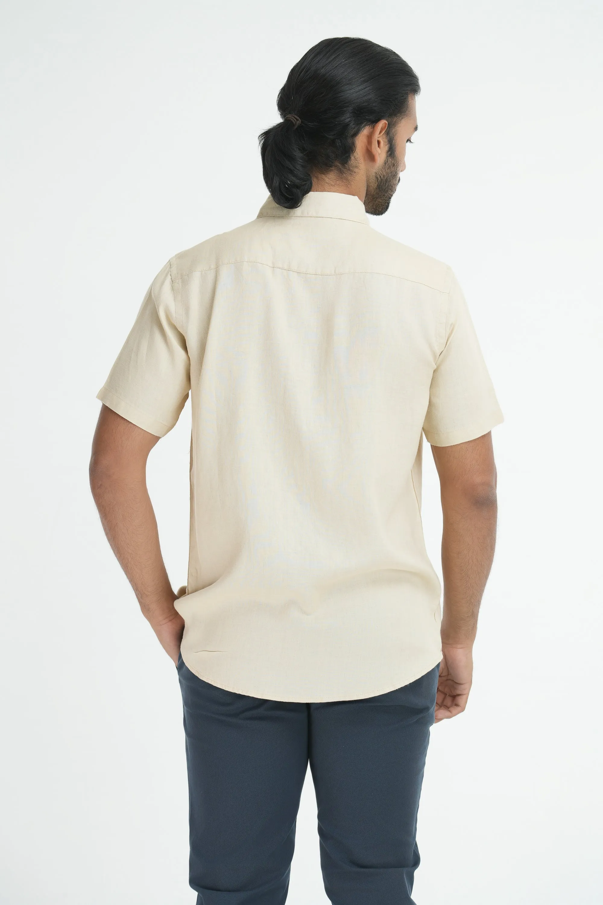 100% Hemp Shirt -  Beige