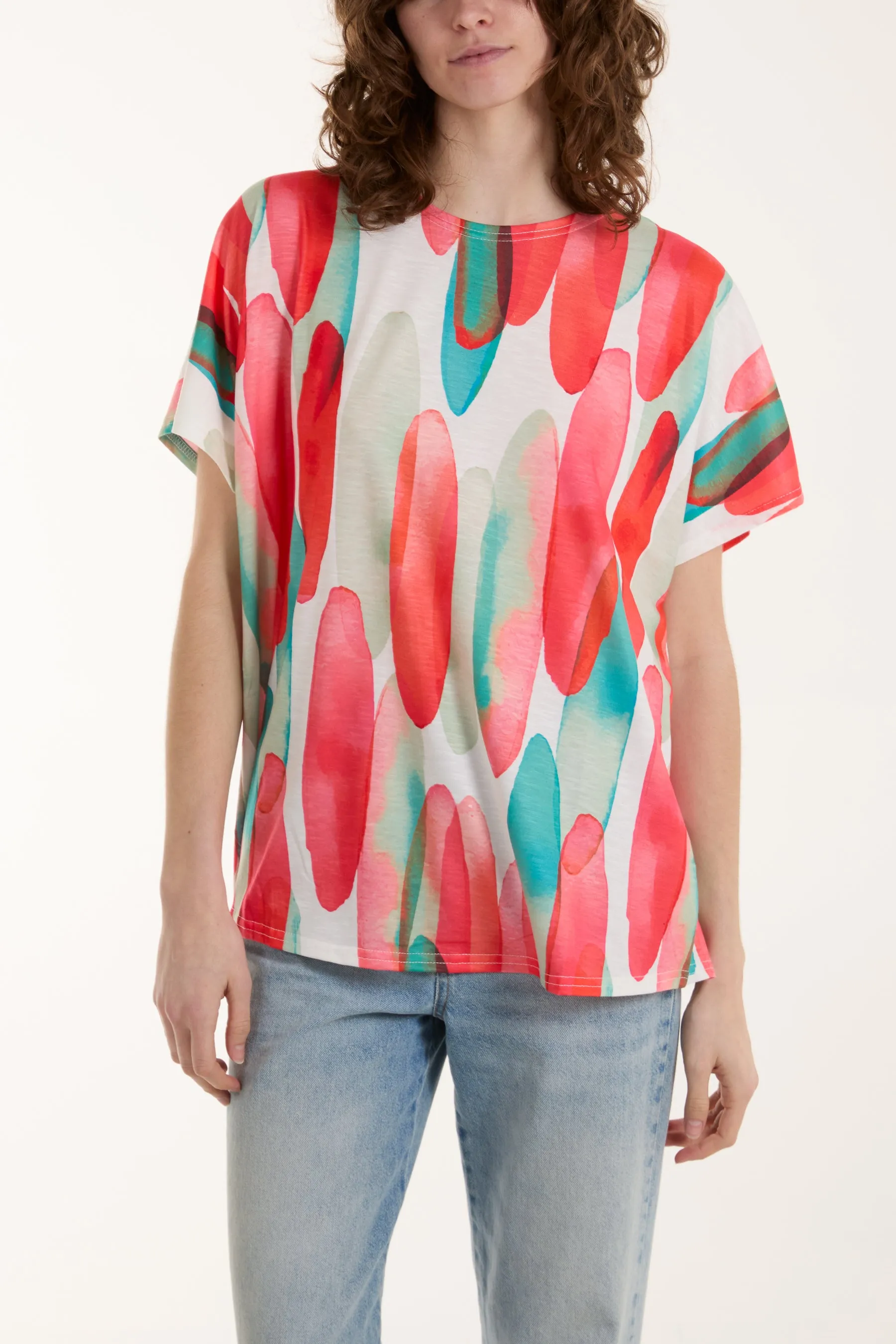Abstract Circle Print Tee
