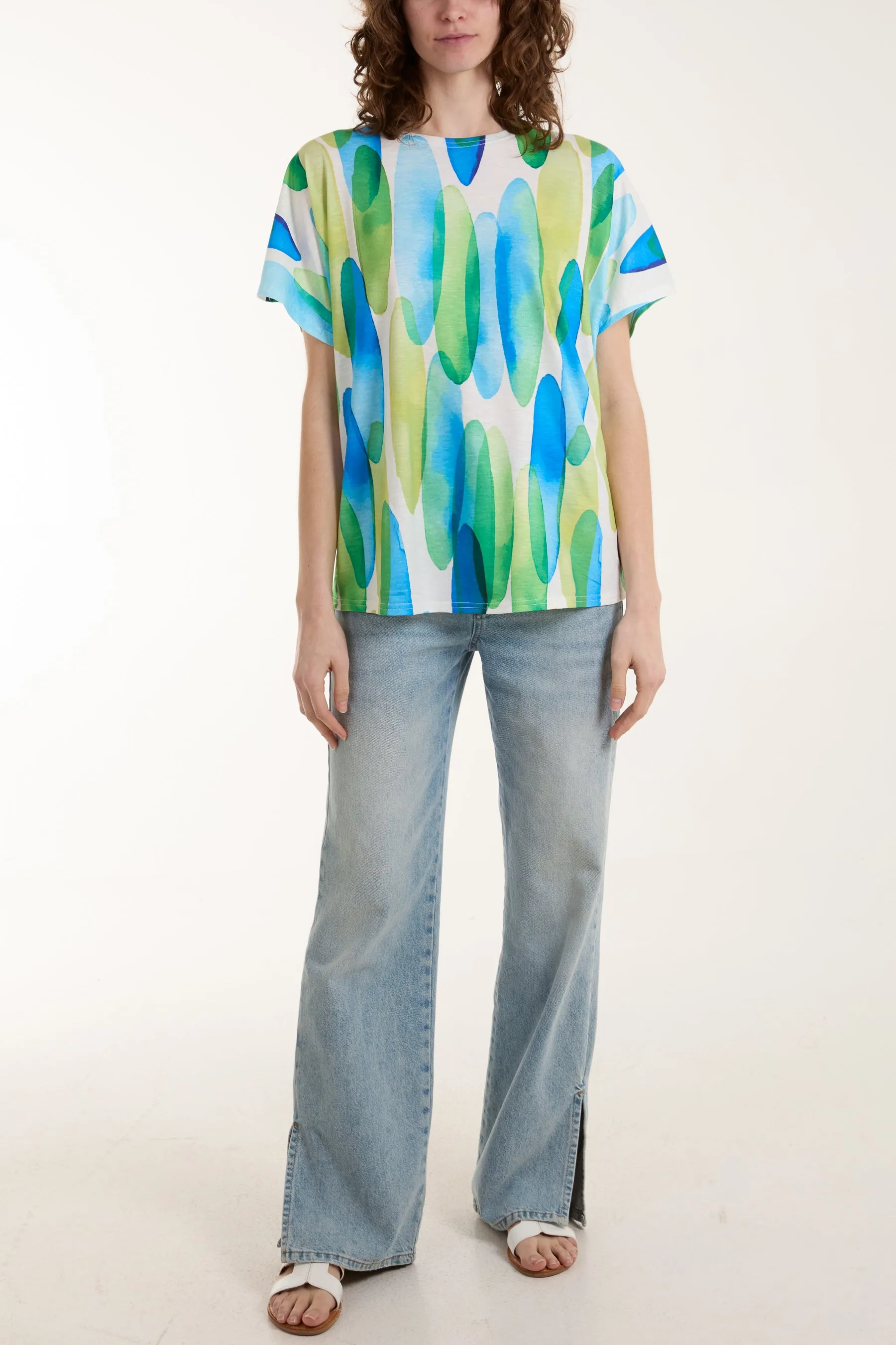 Abstract Circle Print Tee