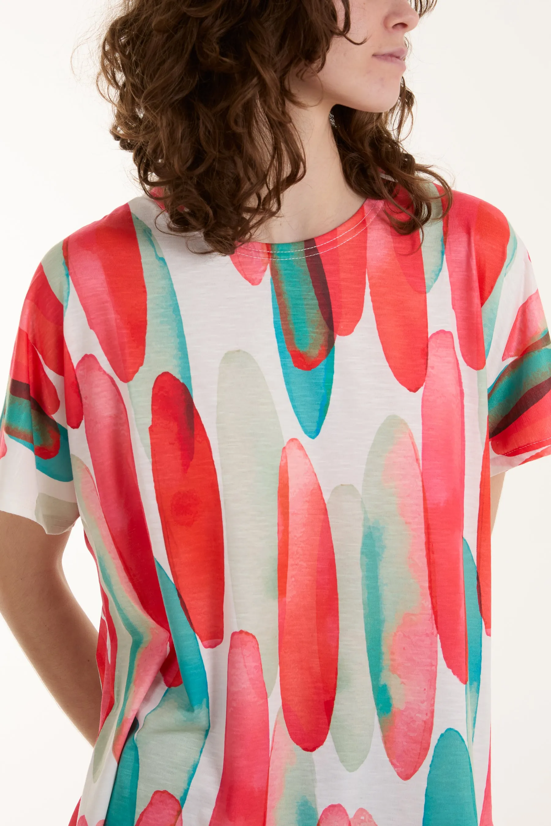 Abstract Circle Print Tee