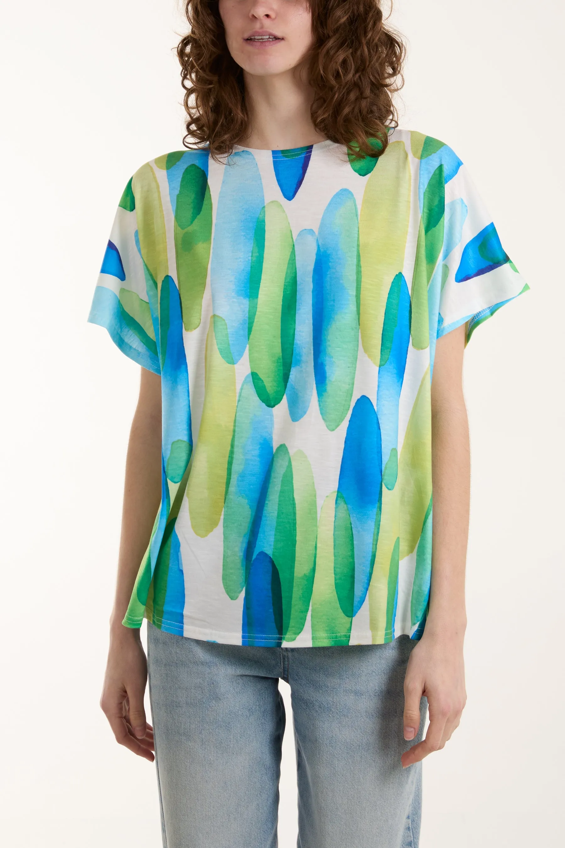 Abstract Circle Print Tee