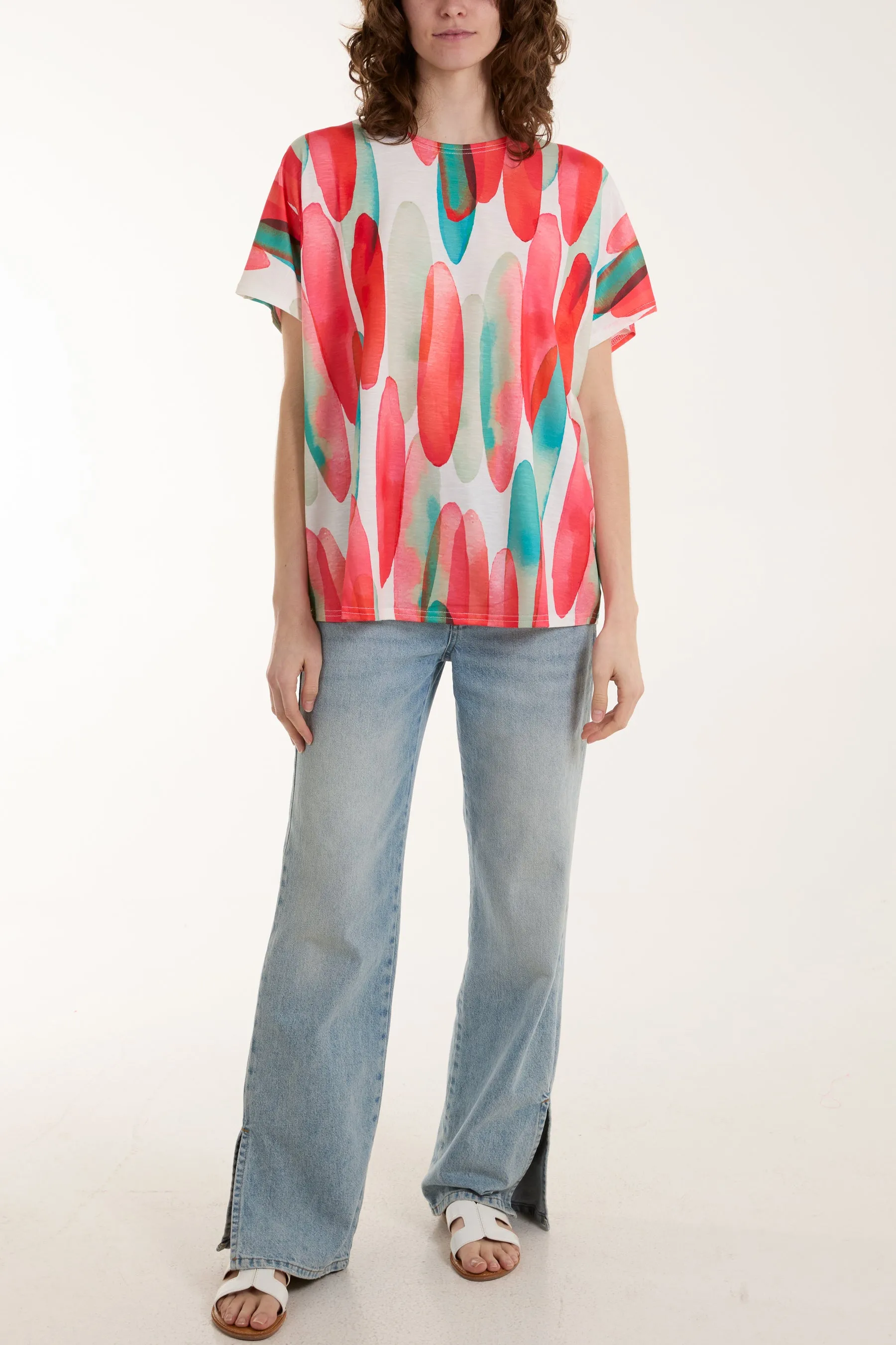 Abstract Circle Print Tee
