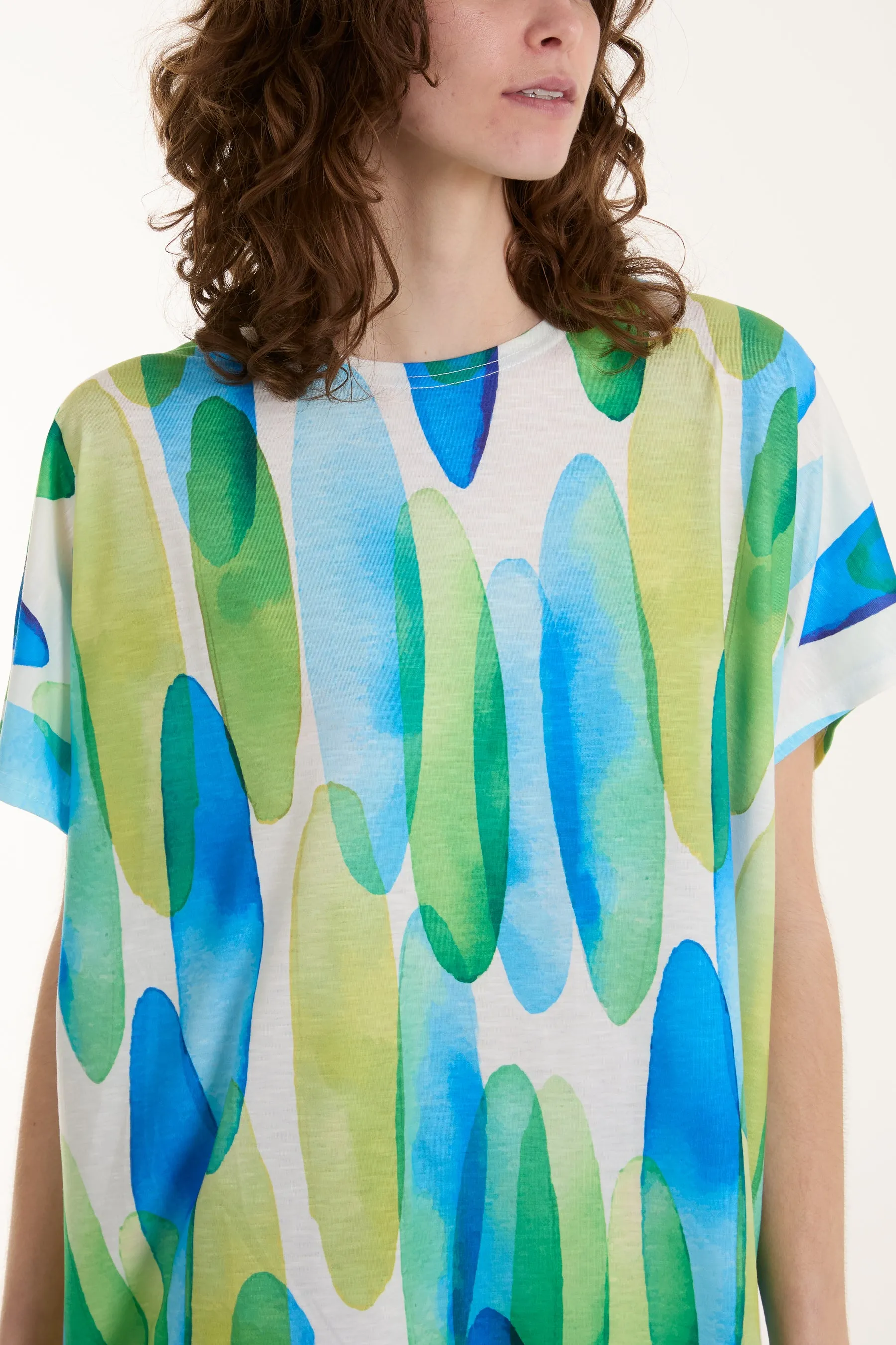 Abstract Circle Print Tee