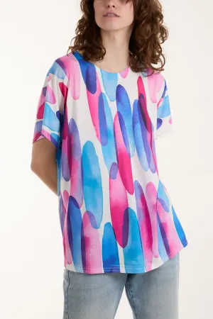Abstract Circle Print Tee