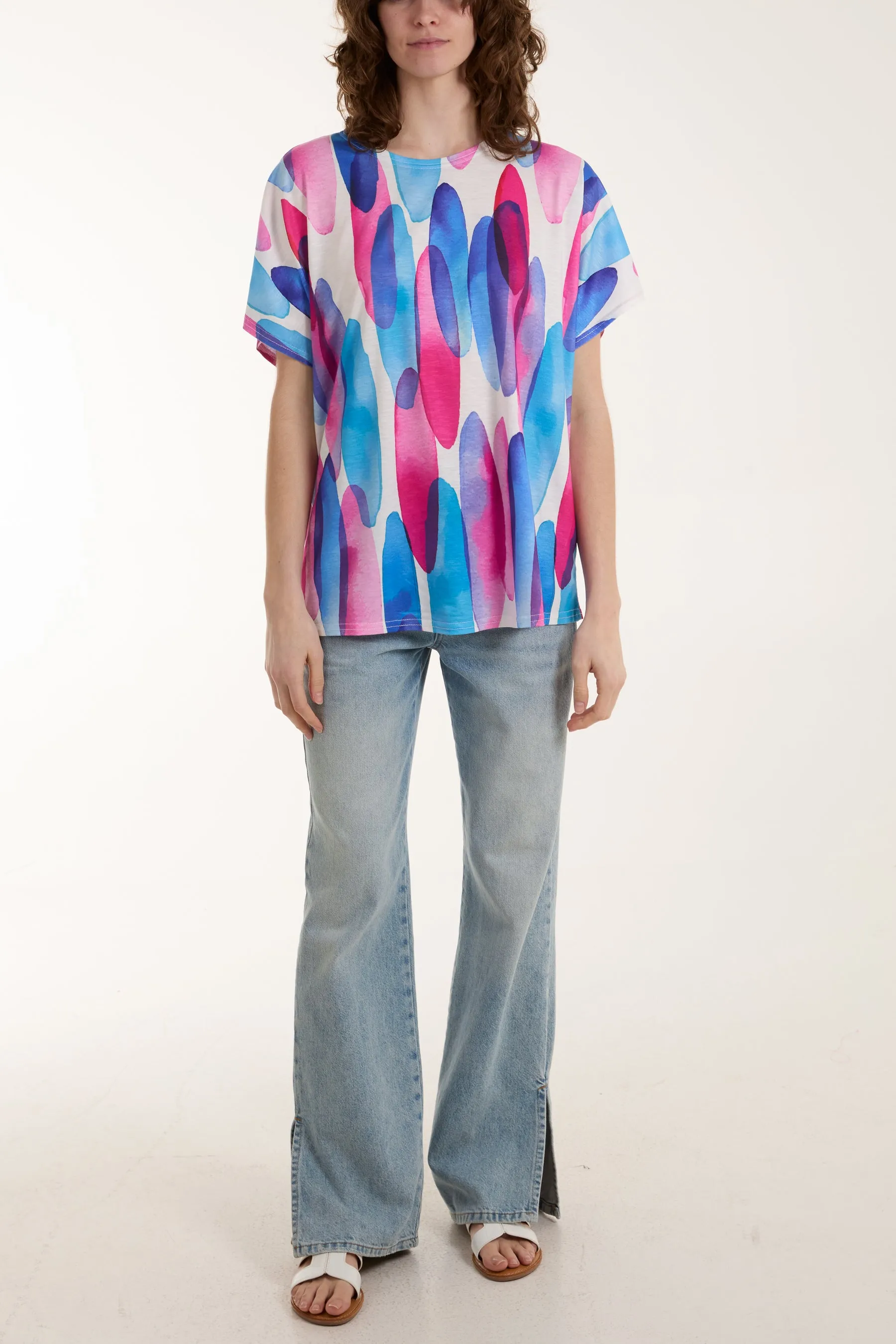 Abstract Circle Print Tee