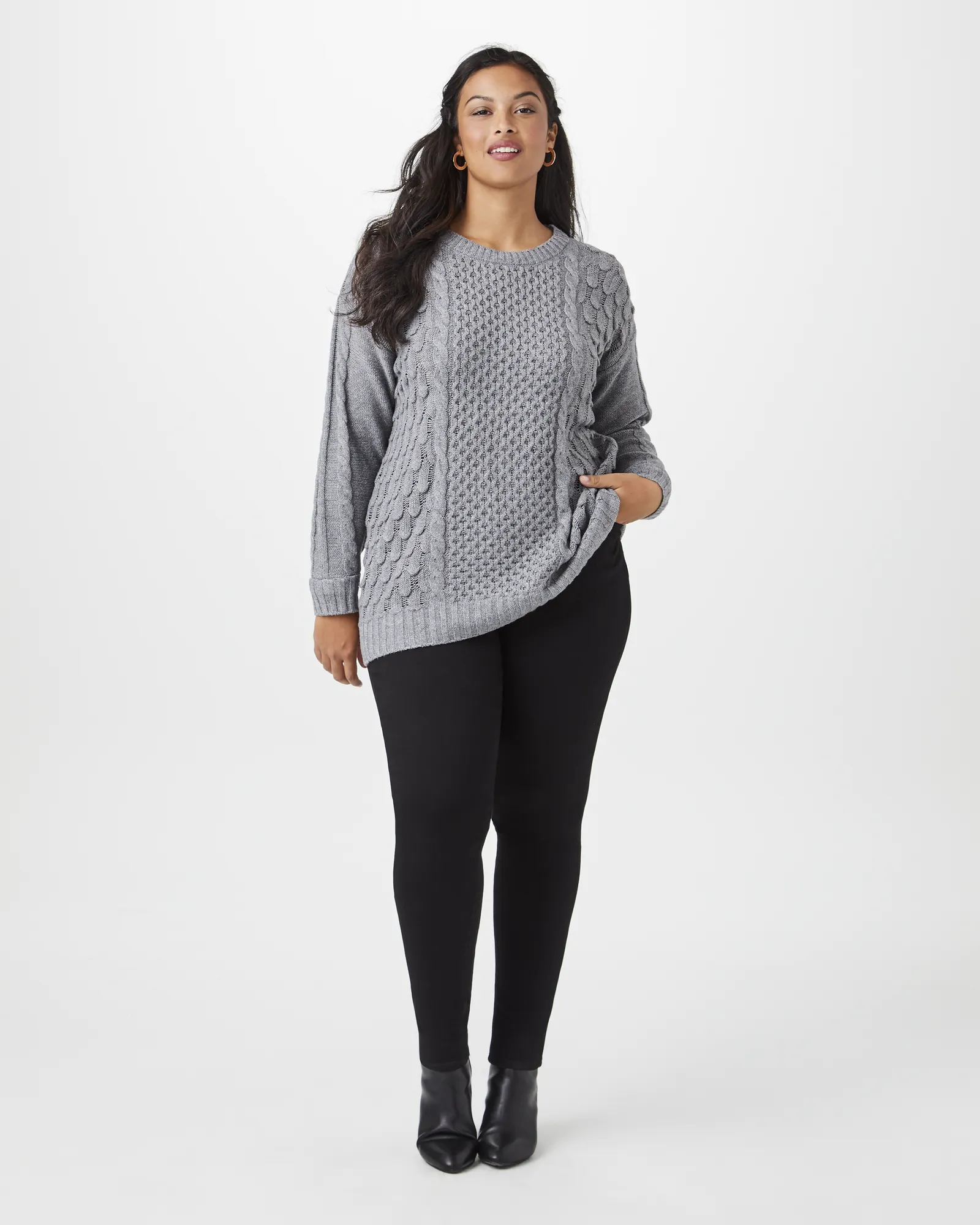 Adelaide Pullover Sweater | Light Grey