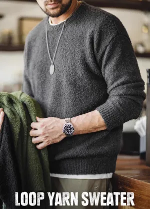 American Retro Three-Dimensional Circle Yarn Warm Men's Sweater