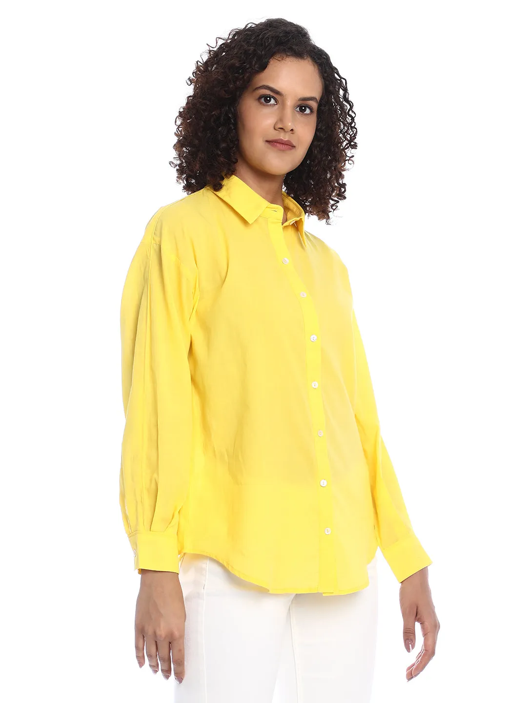 Bali Bright Yellow Stylish Casual Cotton Shirt