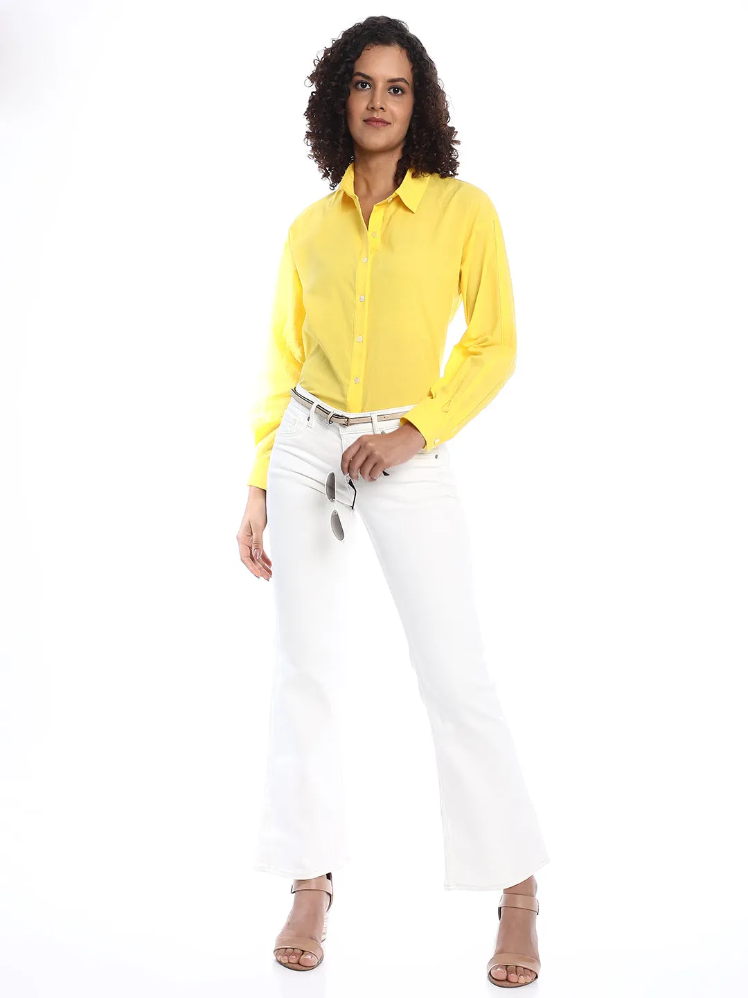 Bali Bright Yellow Stylish Casual Cotton Shirt
