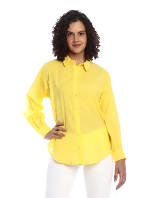 Bali Bright Yellow Stylish Casual Cotton Shirt