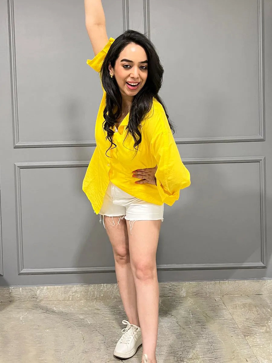 Bali Bright Yellow Stylish Casual Cotton Shirt