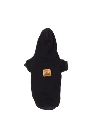 Black Dog Hoodie w/Orange Logo Patch