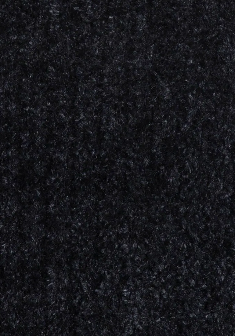 Black Soft Stretchy Chenille Knitted Jumper