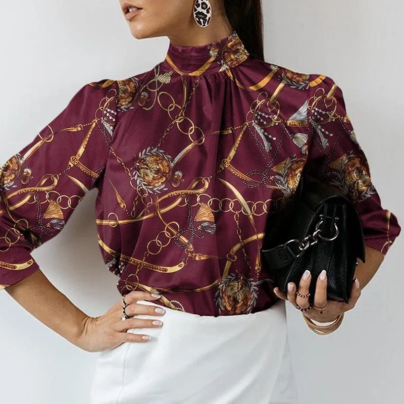 Celmia Stylish Long Sleeve Blouse