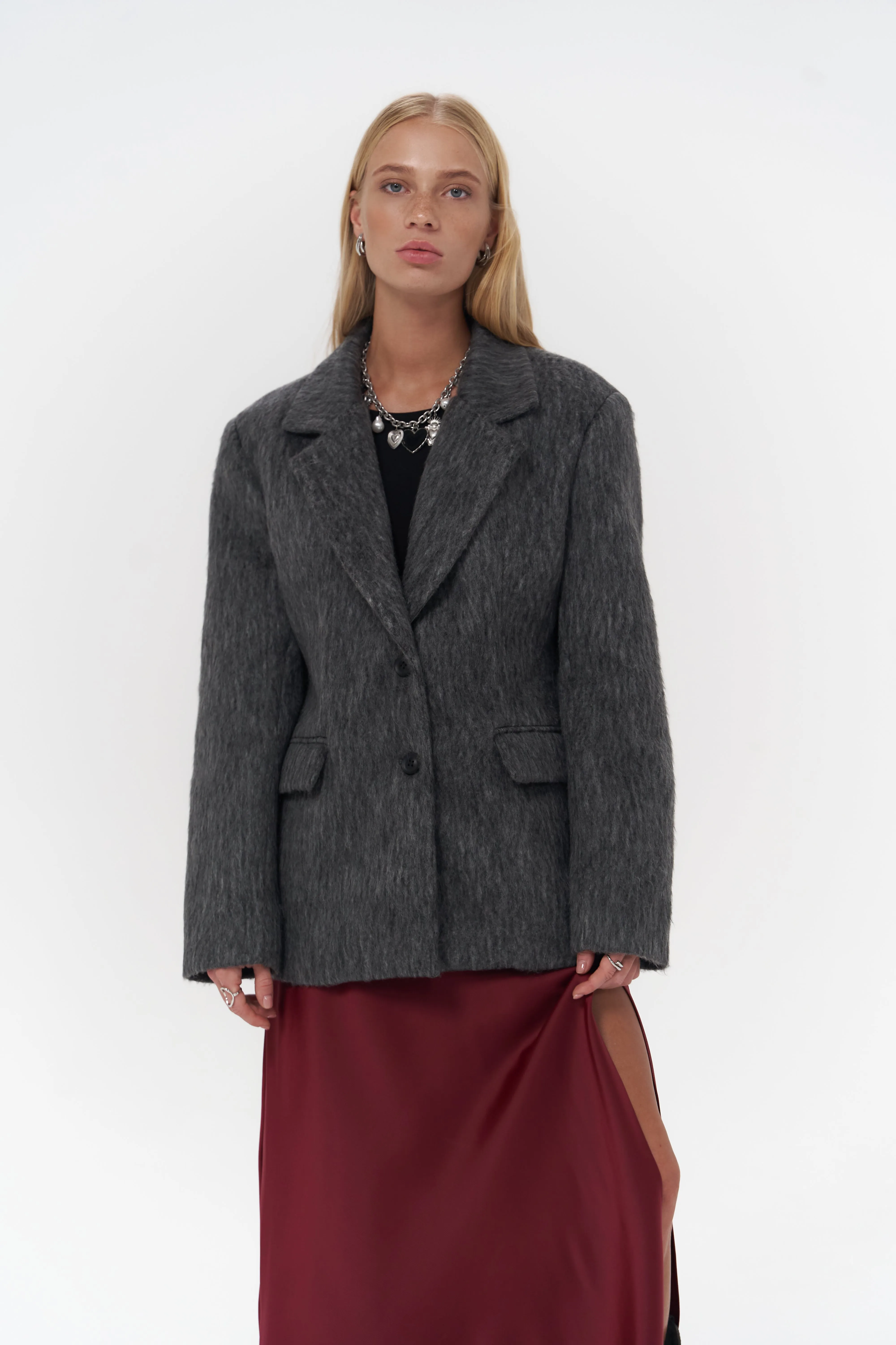 Charcoal Textured Blazer