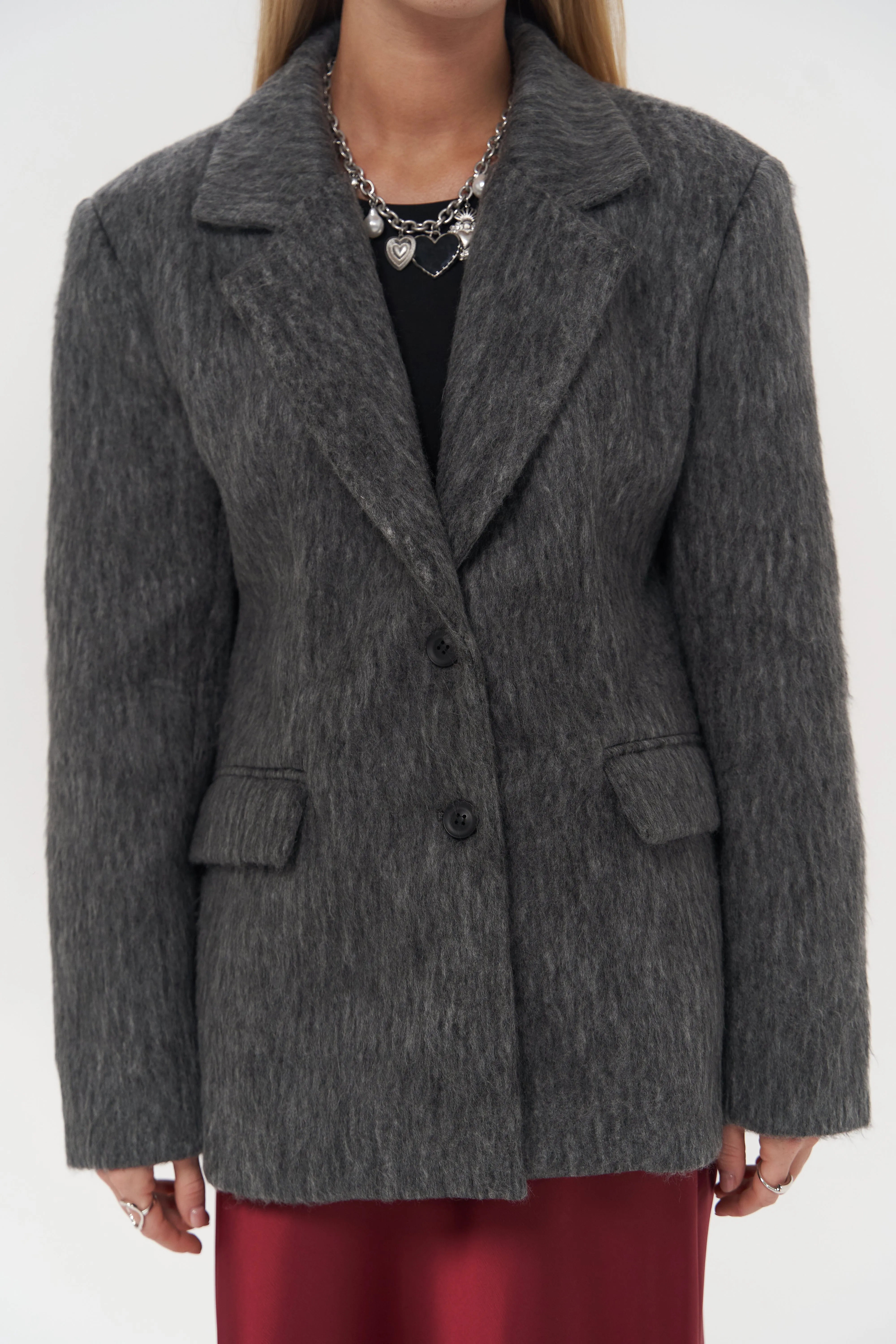 Charcoal Textured Blazer