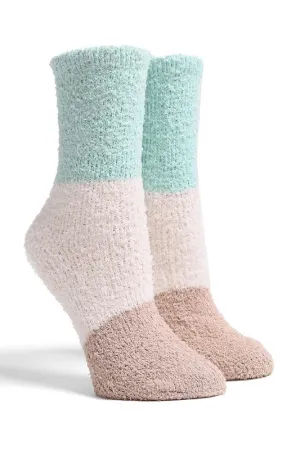 Color Block Fuzzy Socks