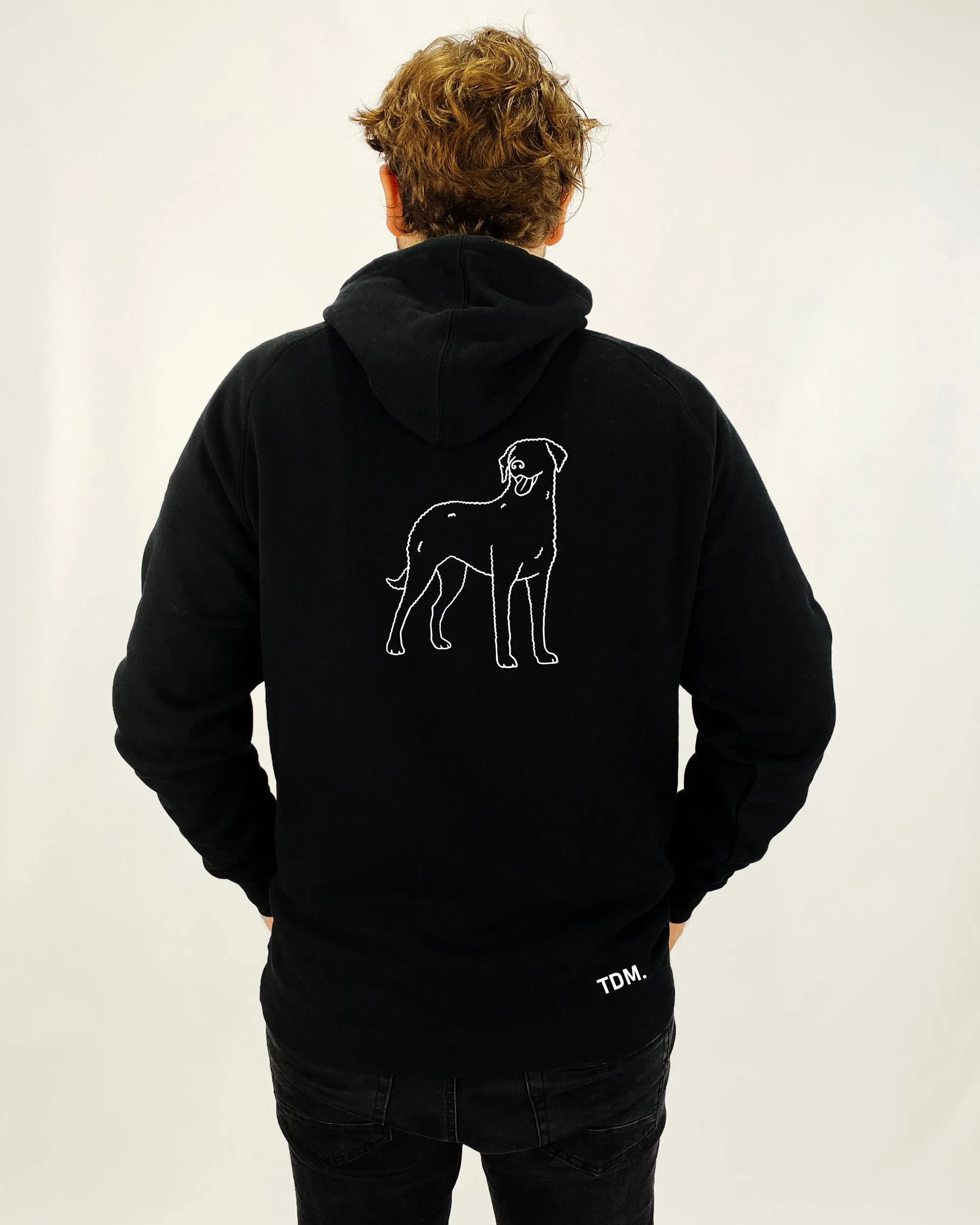 Curly Coated Retriever Dad Illustration: Hoodie