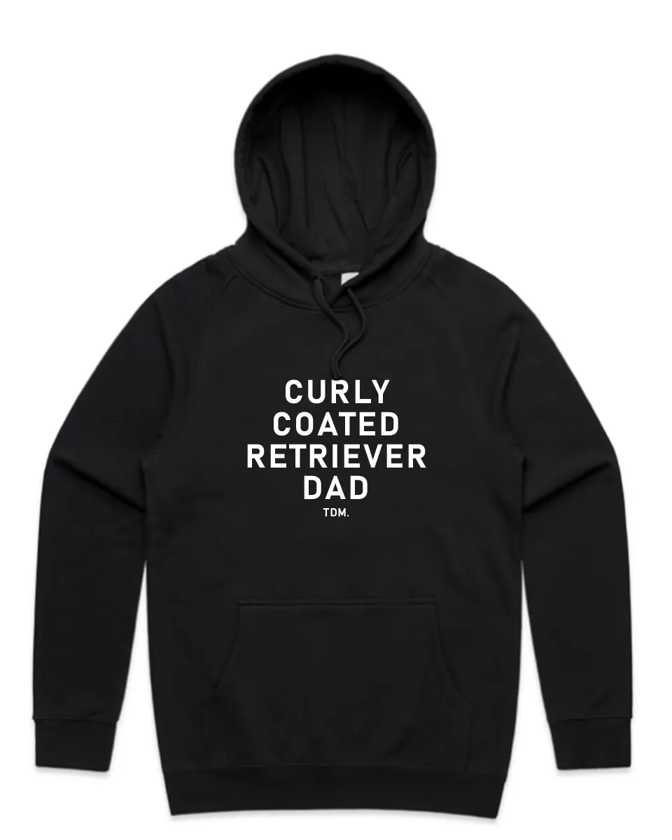 Curly Coated Retriever Dad Illustration: Hoodie