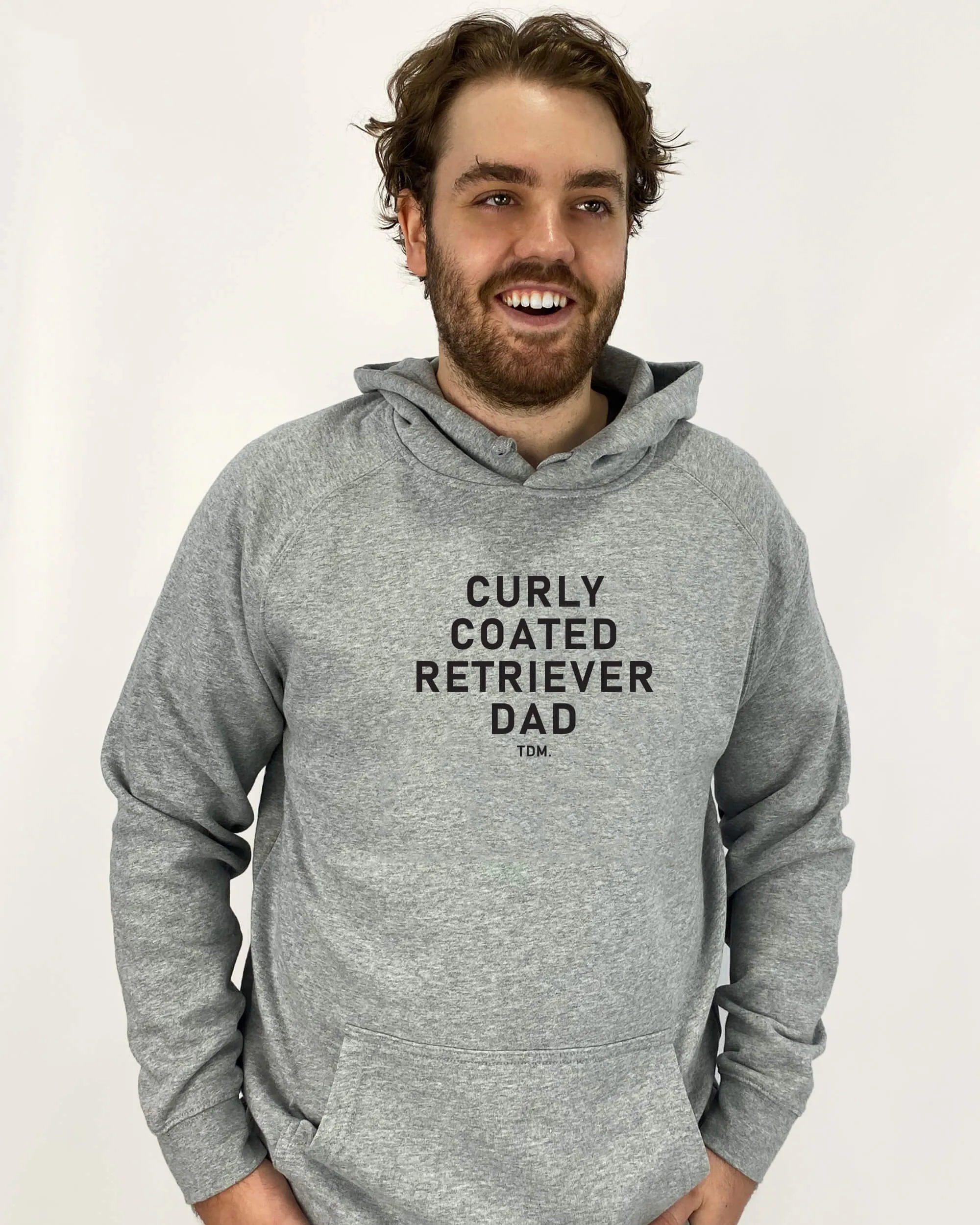 Curly Coated Retriever Dad Illustration: Hoodie