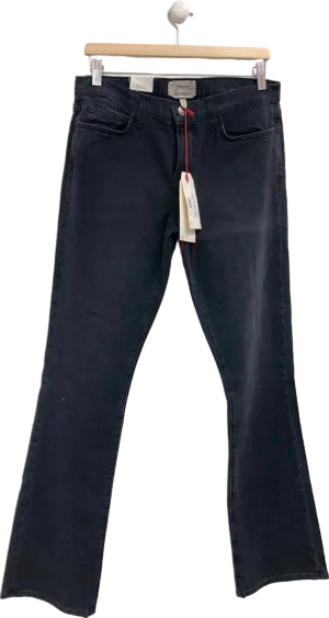 CURRENT/ELLIOT Black Nightshade Straight Jeans UK 12