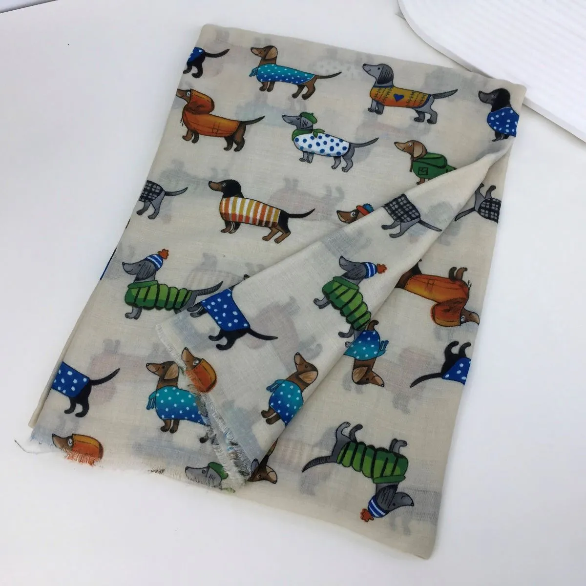 Dog in Jumper Scarves