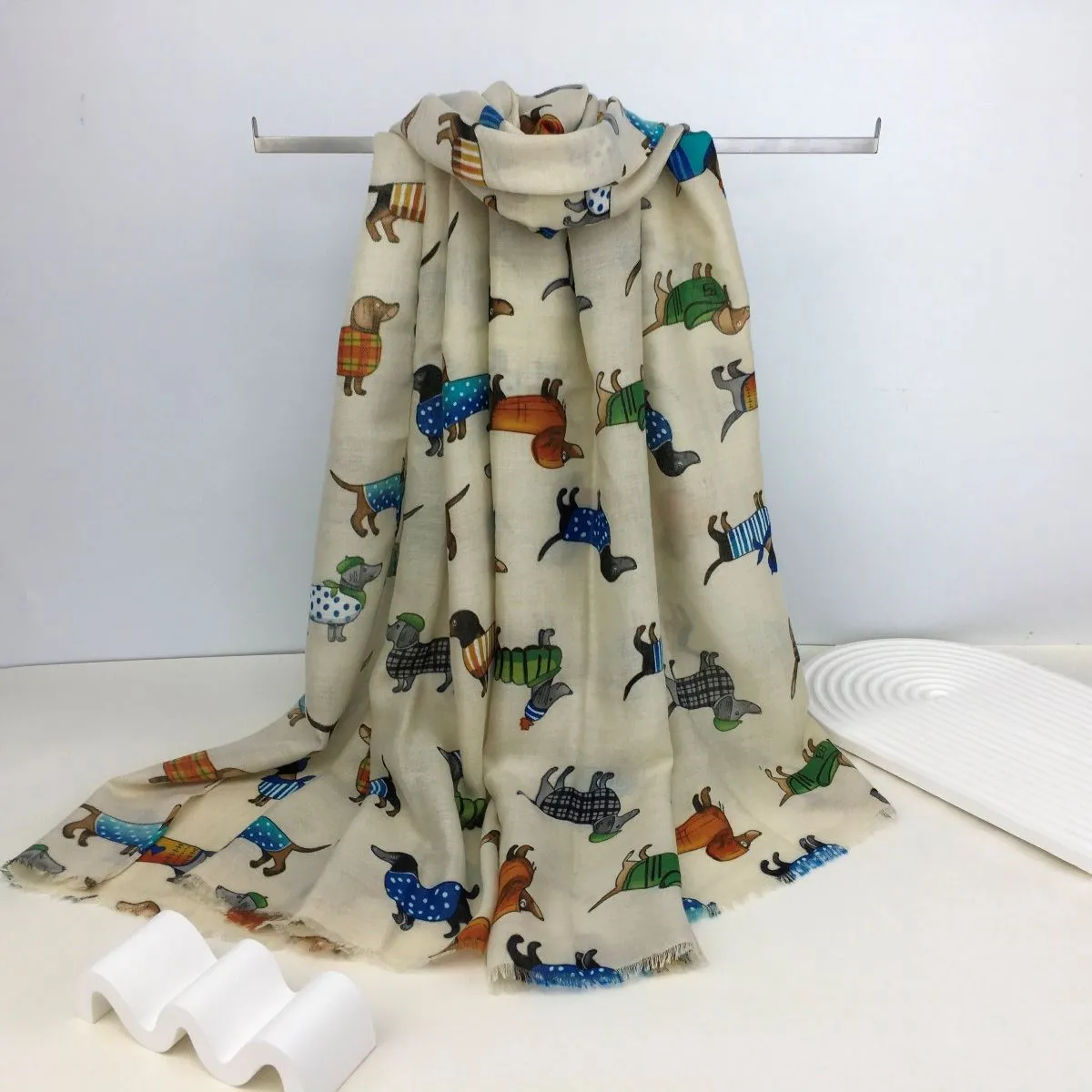 Dog in Jumper Scarves