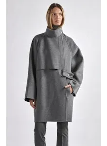 Double Faced High Collar Coat