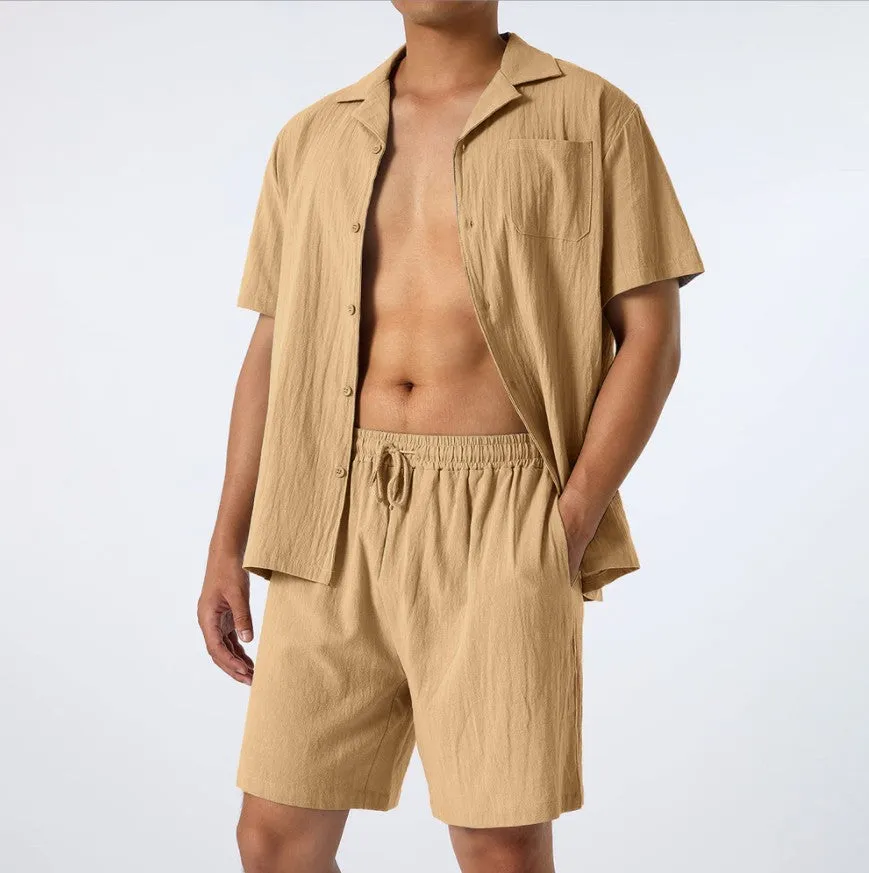 Effortlessly Stylish Men's Two-Piece Set of Loose Casual Shirts