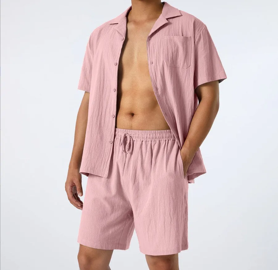 Effortlessly Stylish Men's Two-Piece Set of Loose Casual Shirts