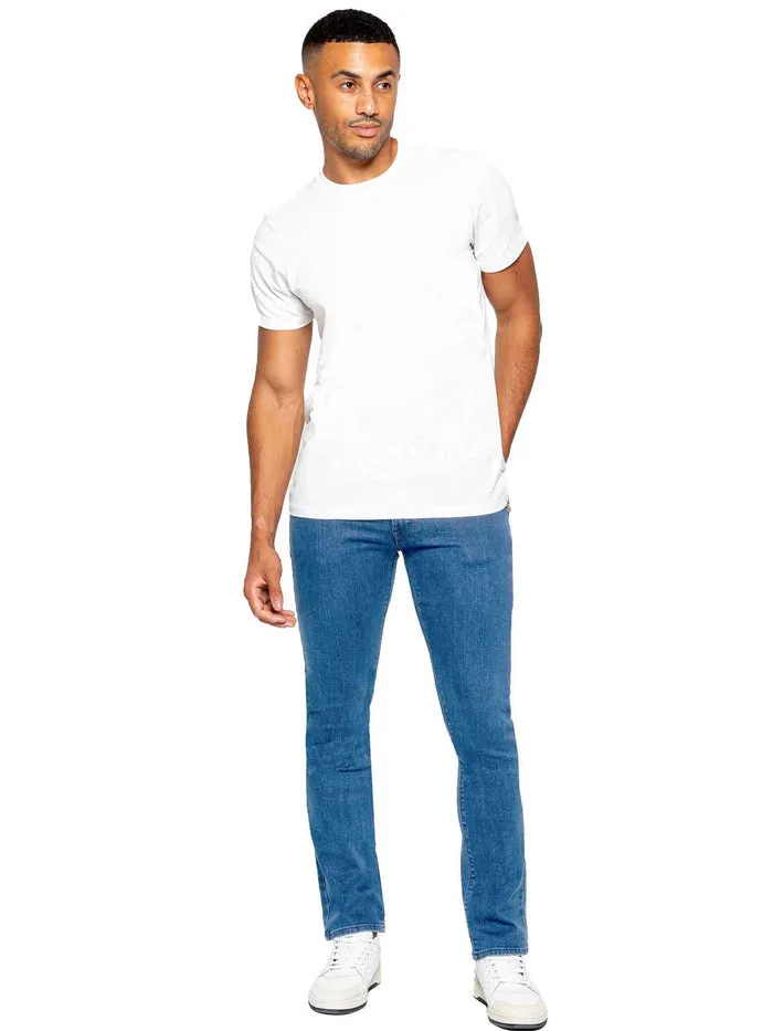 EM629 Light Stone Wash Tapered Jean