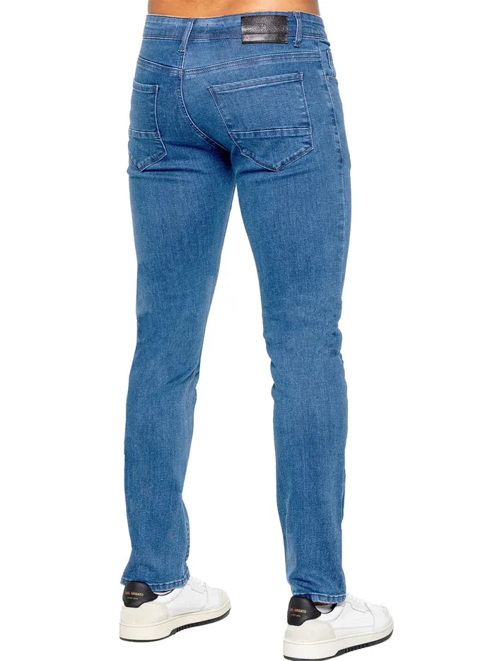 EM629 Light Stone Wash Tapered Jean
