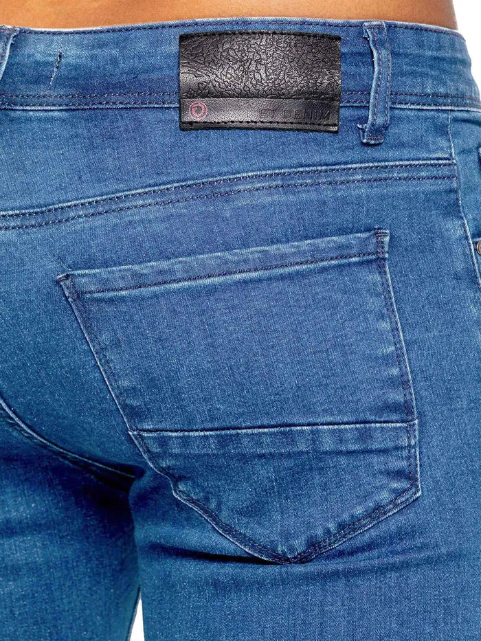 EM629 Light Stone Wash Tapered Jean