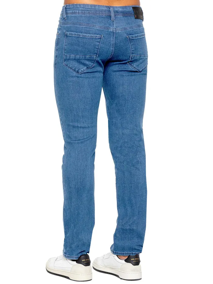 EM629 Light Stone Wash Tapered Jean