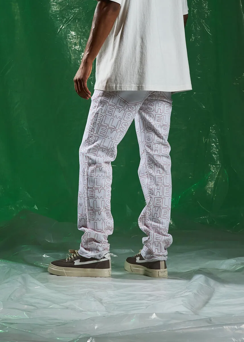 Embellish Mark White Denim Jeans (EMBSPR224-022)