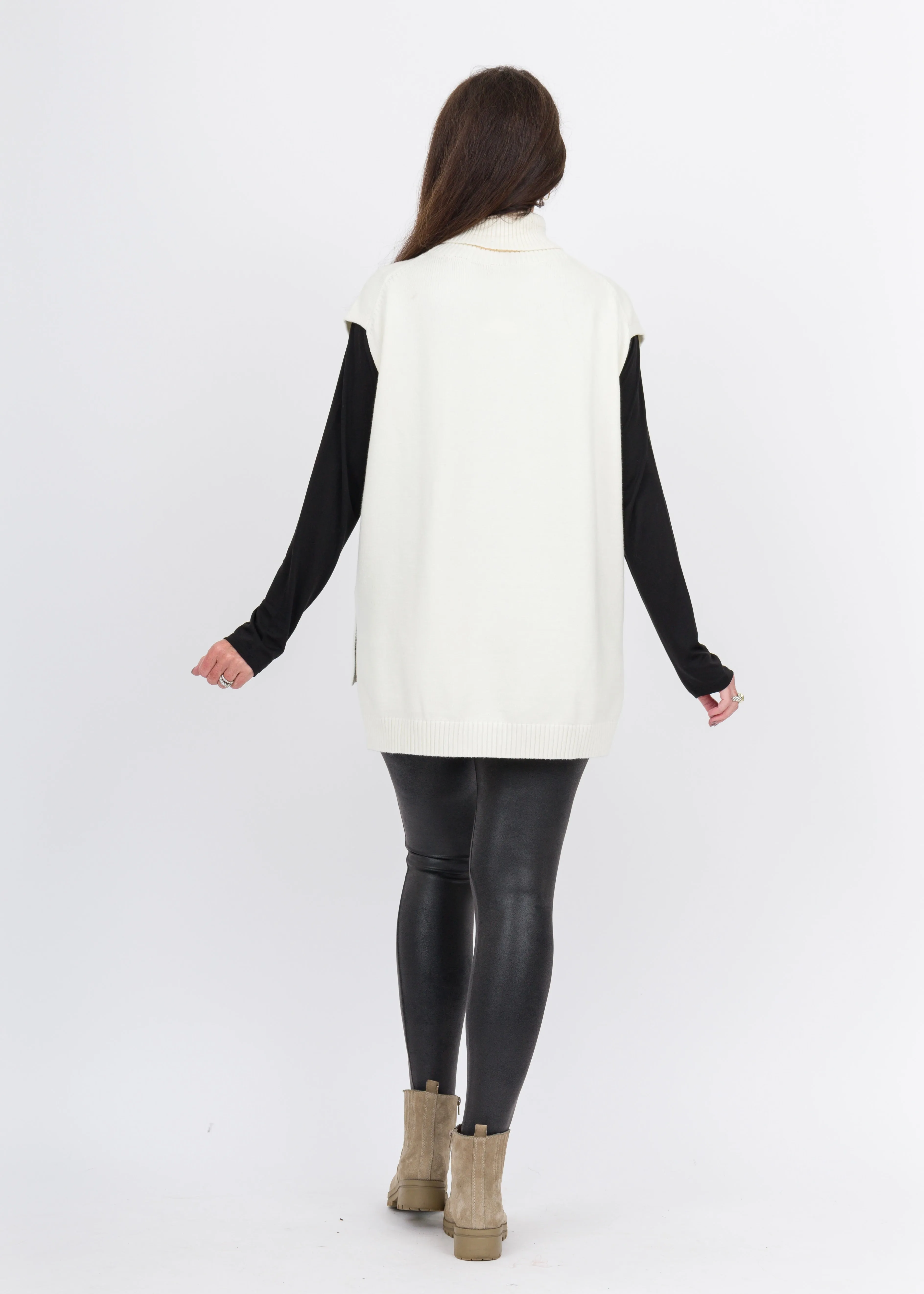 Emily Turtle Neck Sweater Off White - Final Sale