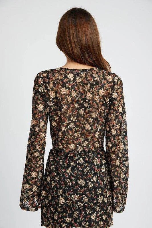 Emory Park | Belll Sleeve Cropped Top