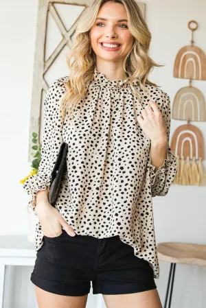 Hey Sweetie Mock Neck Long Sleeve Blouse