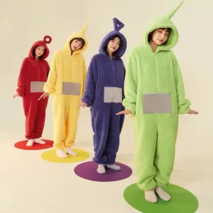 Hoodies Blankets Teletubbies Children's One-Piece Pajamas Plush Thickened Warm