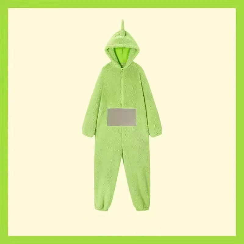 Hoodies Blankets Teletubbies Children's One-Piece Pajamas Plush Thickened Warm