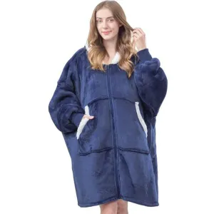 Hoodies Blankets Zipper Suede Coat Leisure Warm Overcoat