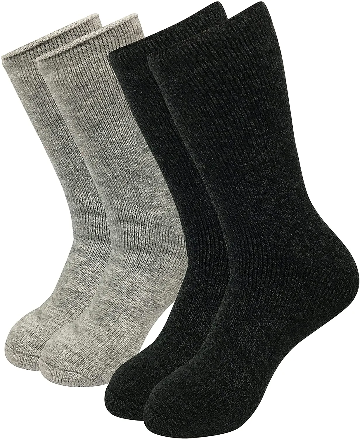 Hot Feet Thermal Crew Socks, Men’s Sock Size 6 – 12.5 (2 - Pack)