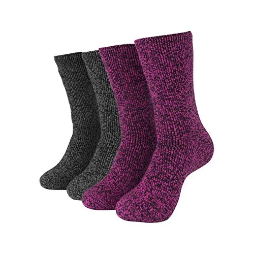 Hot Feet Thermal Crew Socks, Men’s Sock Size 6 – 12.5 (2 - Pack)