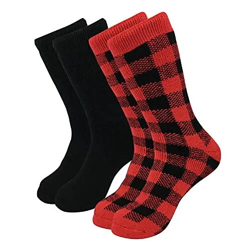 Hot Feet Thermal Crew Socks, Men’s Sock Size 6 – 12.5 (2 - Pack)