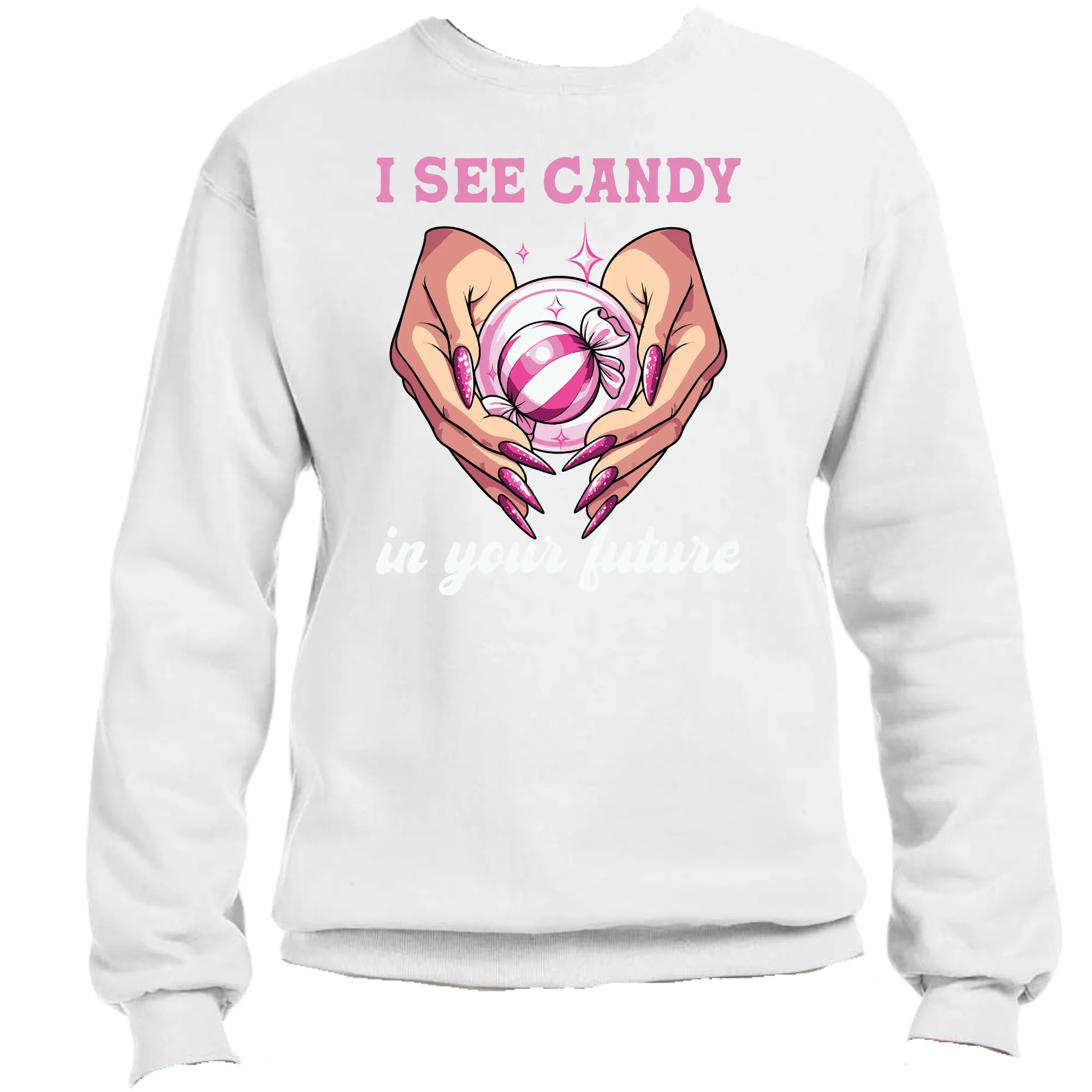 I See Candy in Your Future Halloween Sweatshirt | Easy Ready-to-Press, Custom Fun Halloween Apparel