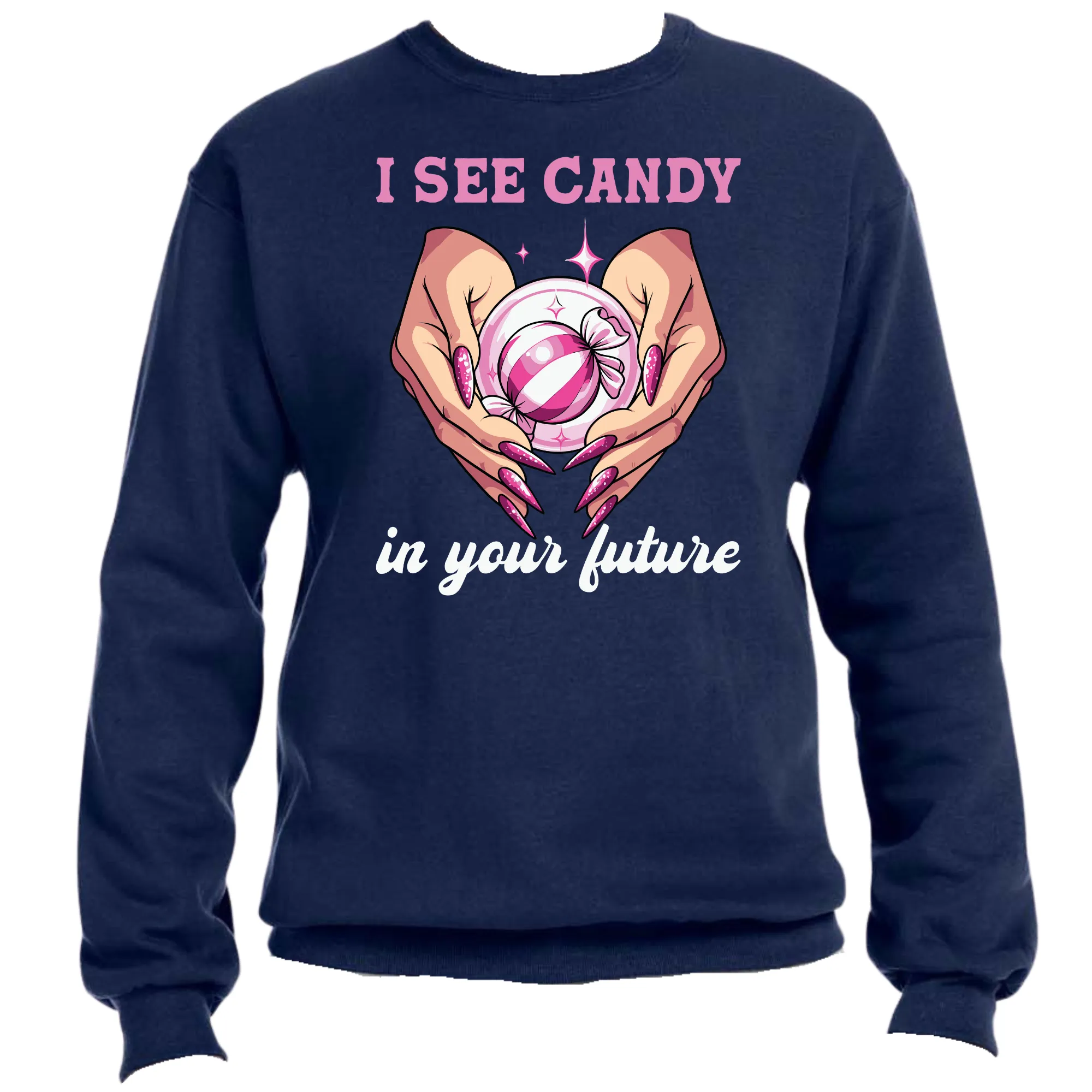 I See Candy in Your Future Halloween Sweatshirt | Easy Ready-to-Press, Custom Fun Halloween Apparel