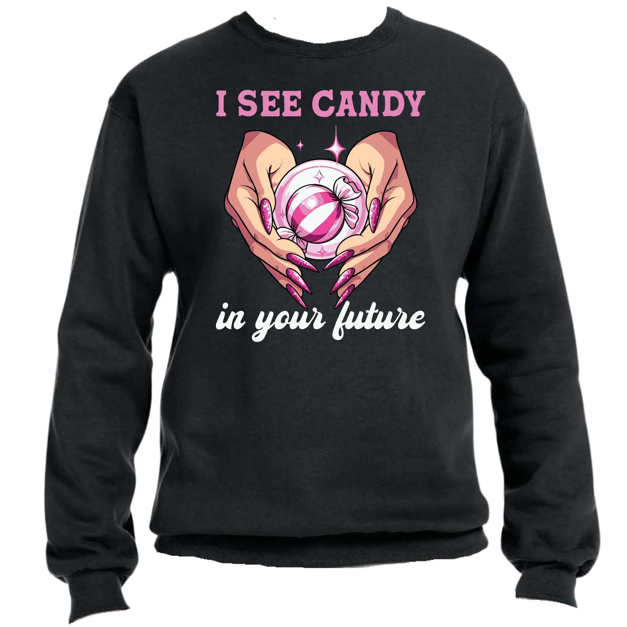 I See Candy in Your Future Halloween Sweatshirt | Easy Ready-to-Press, Custom Fun Halloween Apparel