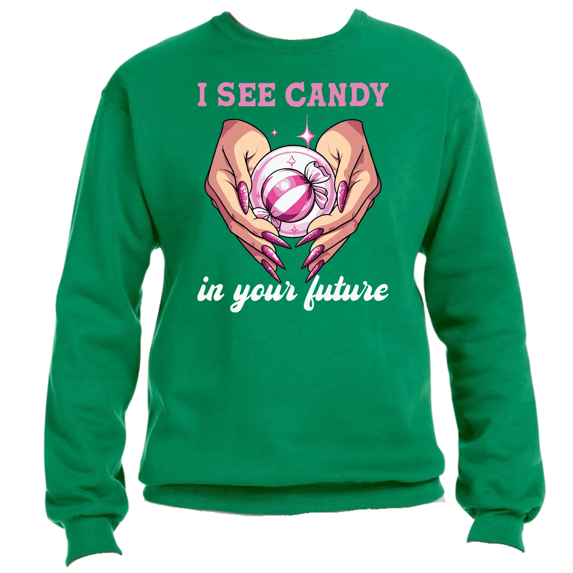 I See Candy in Your Future Halloween Sweatshirt | Easy Ready-to-Press, Custom Fun Halloween Apparel