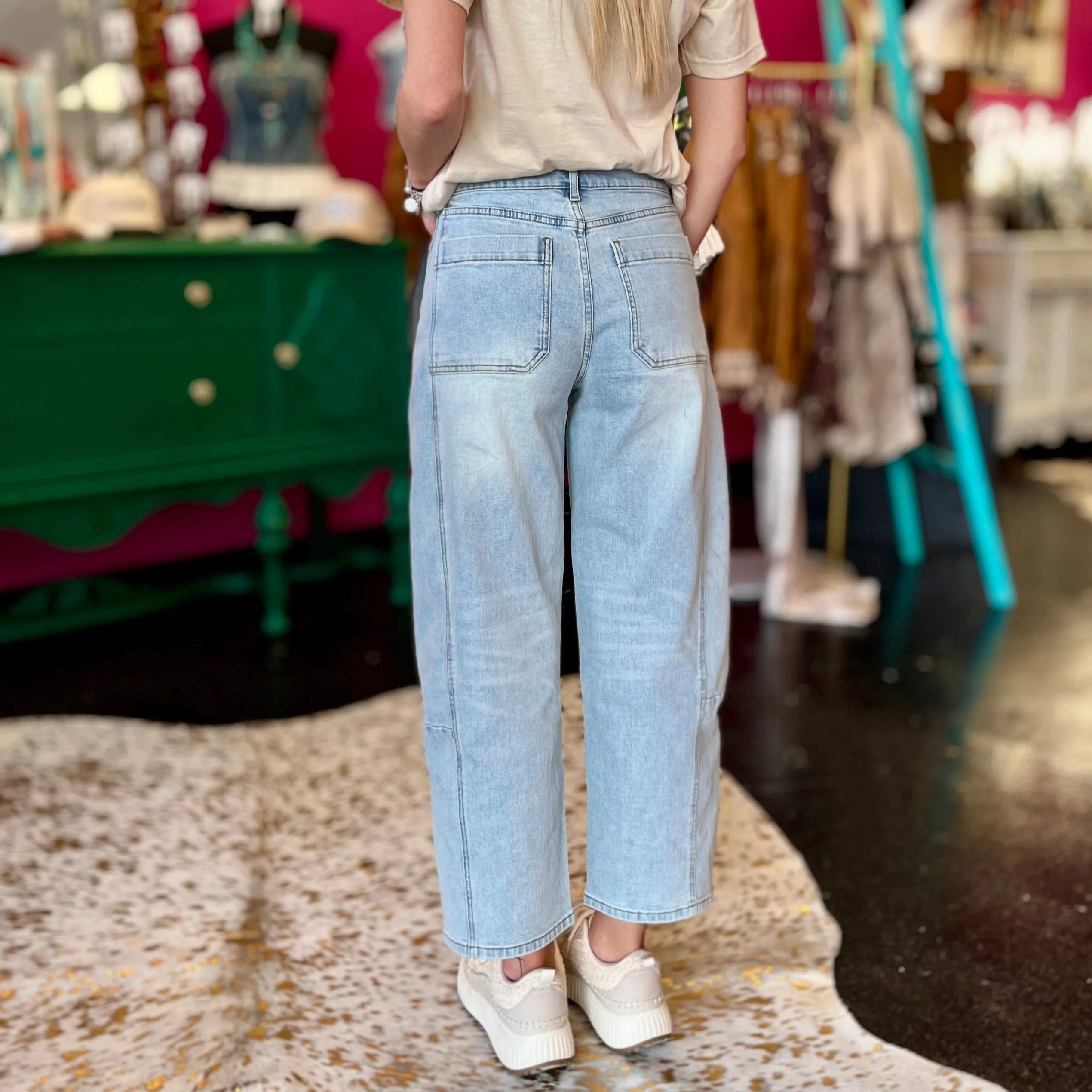 Ice Denim Hybrid Barrel Jean