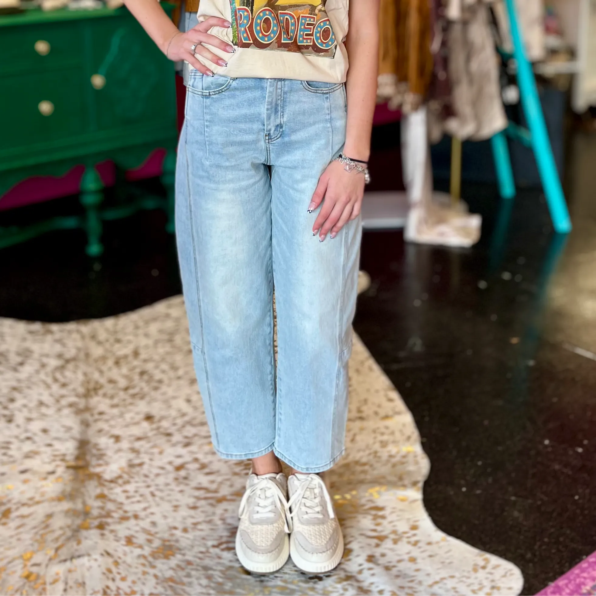 Ice Denim Hybrid Barrel Jean